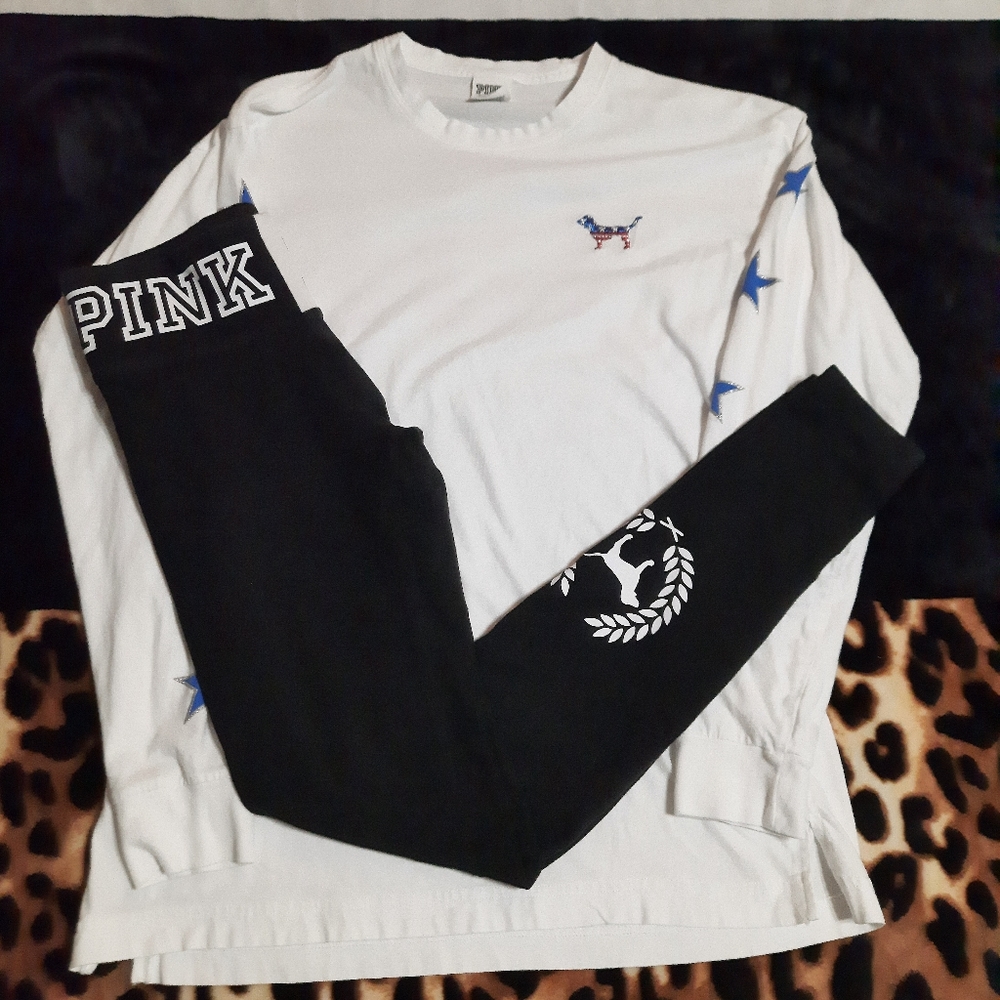 Vs PINK Bling Dog Logo Set 😍